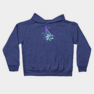 Monogram Botanical Flower K Kids Hoodie